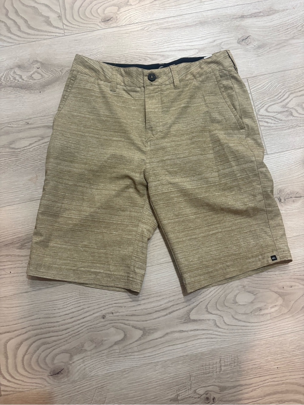 Quiksilver Amphibians Men's Heathered Khaki Hybrid Shorts EuC no flaws
